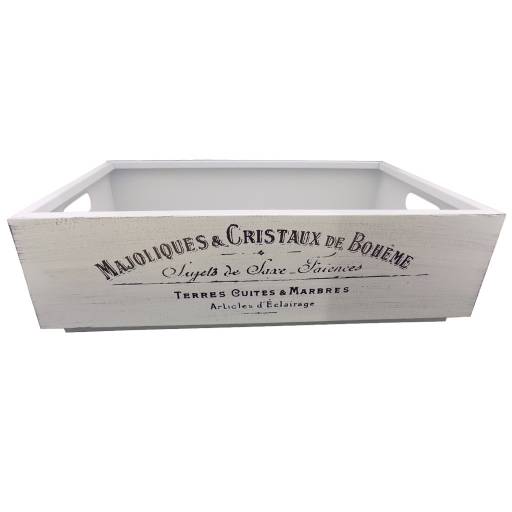Bandeja Rectangular c/asas 40x25x12 cm Metal