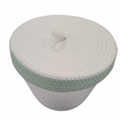 CESTO SOFT BLANCO/VERDE GRANDE 34 X 29