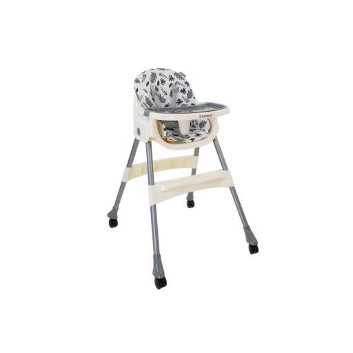 SILLA DE COMER STEPS BEBESIT GRIS/VERDE/ROSA