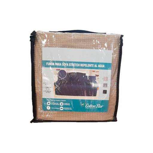CUBRE SOFA ELASTIZADO 1 CUERPO BEIGE/GRIS/NEGRO