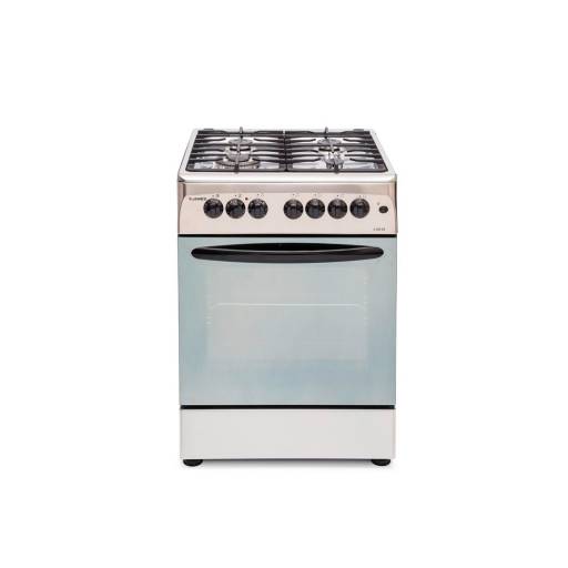 COCINA JAMES C 225 G2 60X60 FRENTE INOX LATERAL NEGRO