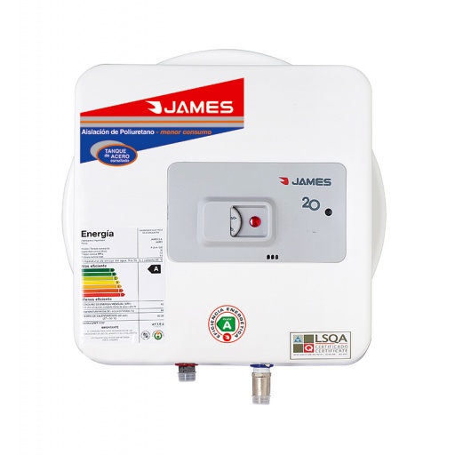 TERMOTANQUE JAMES 20 LITROS ACERO SALIDA SUPERIOR