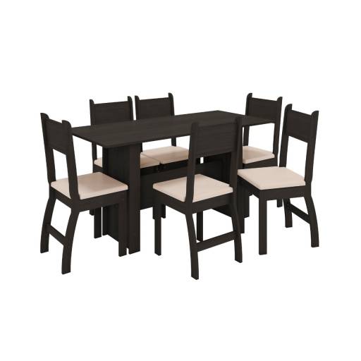 JUEGO DE COMEDOR 6 SILLAS MILANO ALMENDRA J0033156