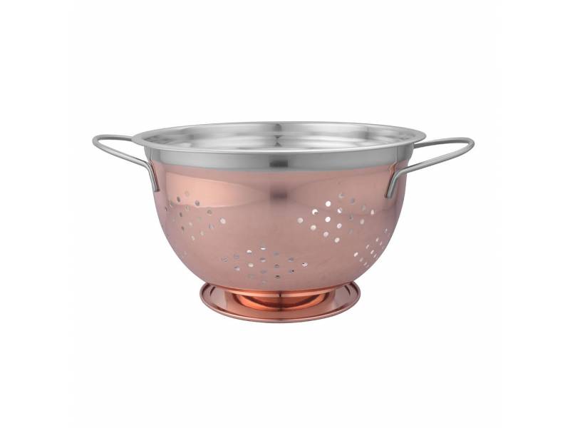 COLADOR ACERO INOXIDABLE 25CM ROSE GOLD