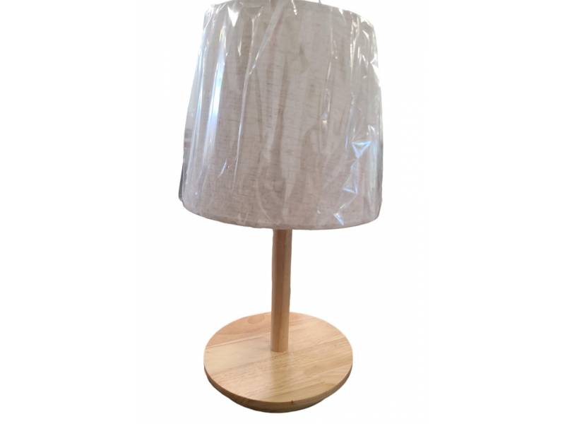 LAMPARA DE MESA EN TELA Y MADERA MOY 846 44 X 20 CMS