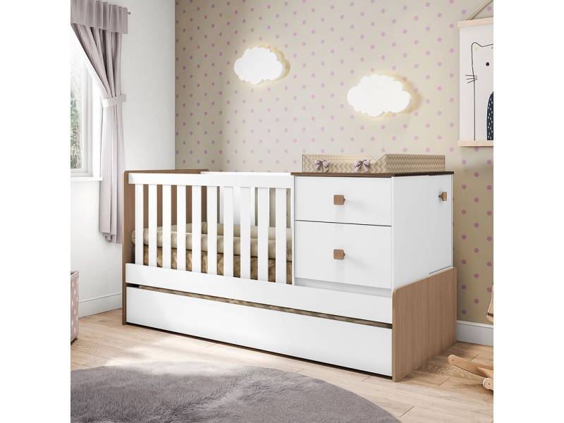 CUNA CONVERTIBLE ESTRELLA AMORE BLANCO ALMENDRA 8699