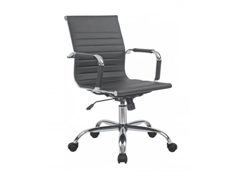 SILLA DE ESCRITORIO SIMIL CUERO NEGRO D-101/234890003/ HY530