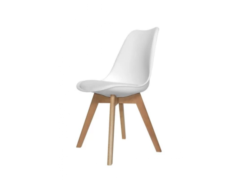 SILLA BLANCA CON ASIENTO ACOLCHONADO 83520