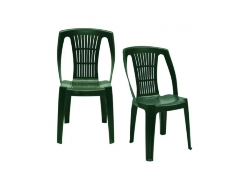 SILLA PVC STELLA SIN POSABRAZO VERDE PROGARDEN