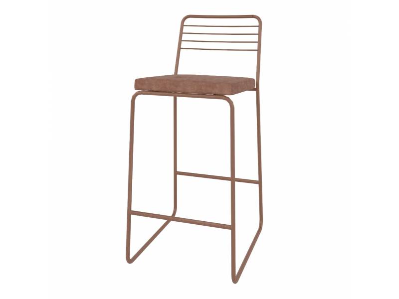 BANQUETA ALTA POZZA PB 31-109 CORTEN/PU